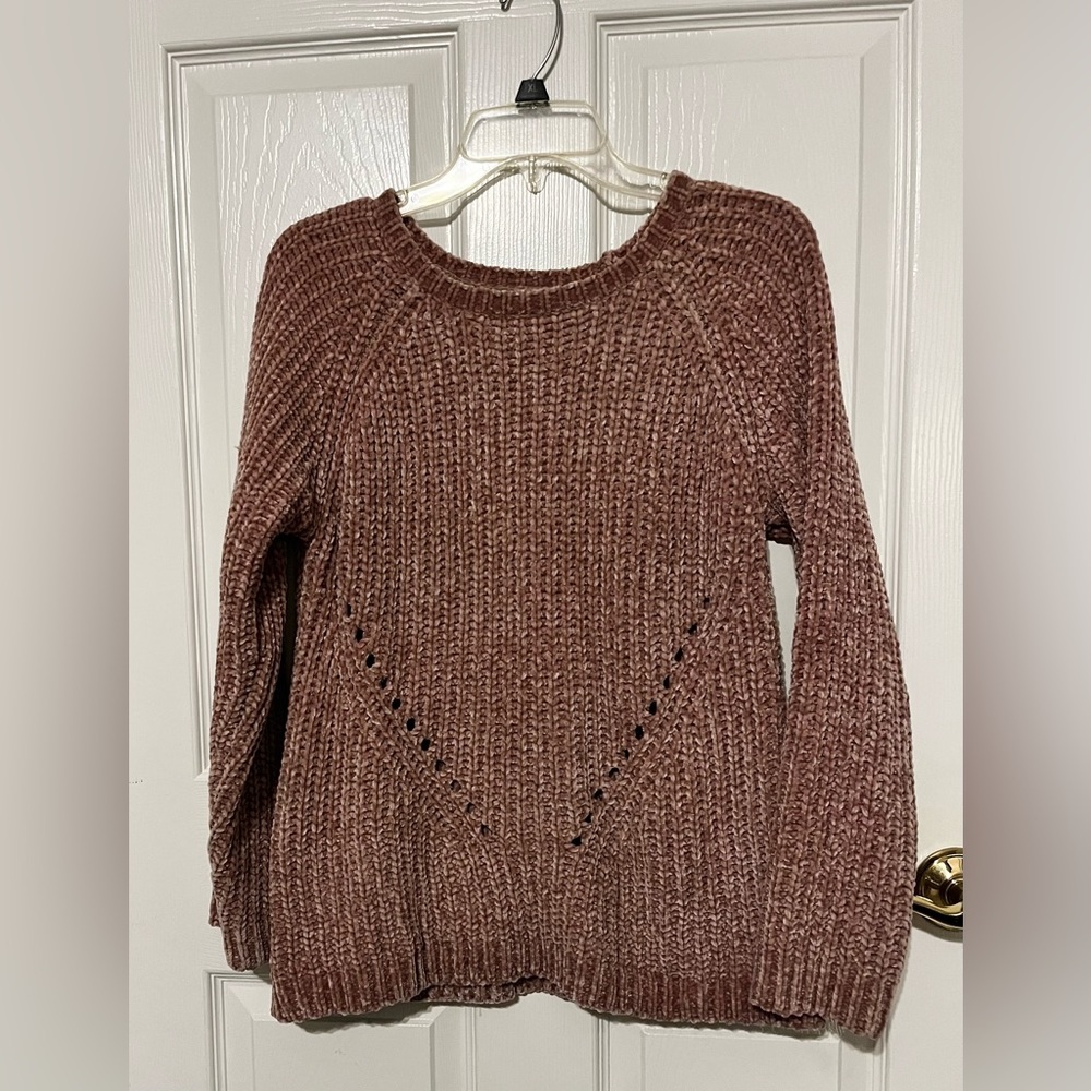 Altar’d State women’s pink chenille Sweater EUC size small